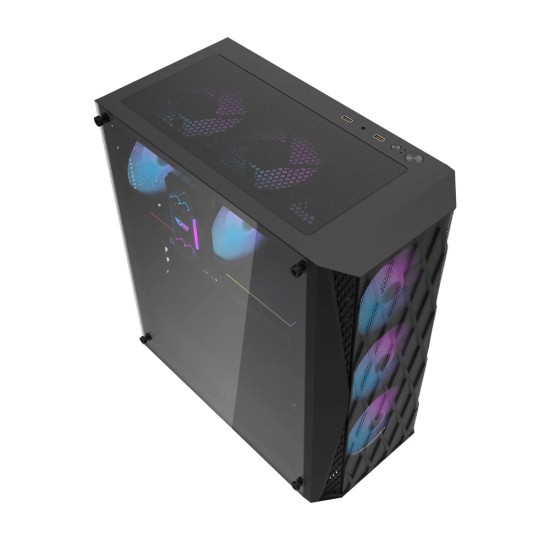 Darkflash кутия Case ATX - DK352 Black - 4 fans included