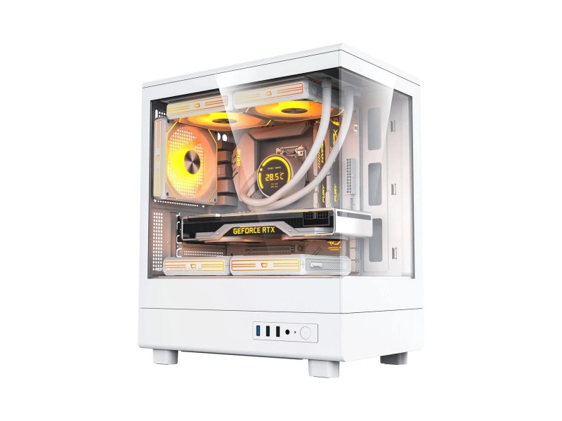 Darkflash кутия Case mATX - DB330M White - Reversed fans included
