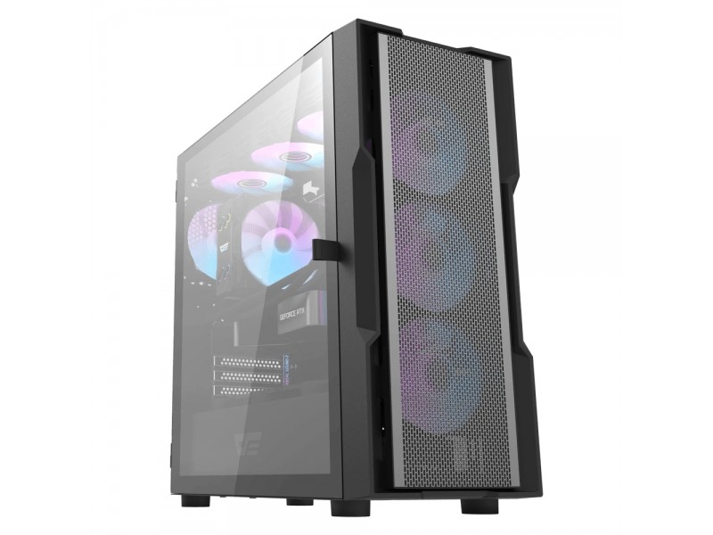 Darkflash кутия Case ATX - DK431 Mesh Black - 4 fans included