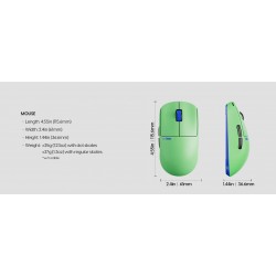 Pulsar професионална геймърска мишка Wireless Gaming Mouse X2 CrazyLight Aqua Zest 8K