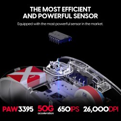 Pulsar професионална геймърска мишка Wireless Gaming Mouse X2H Mini Superclear [LTD 3000] - 1K