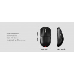 Pulsar професионална геймърска мишка Wireless Gaming Mouse X2A v3 eS Size1 Black 8K, OLED Display, Tournament Edition