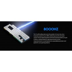 Pulsar професионална геймърска механична клавиатура Professional Gaming Mechanical Keyboard PCMK 2 HE TKL ANSI White - 8K, Gateron Magnetic Switches [Linear]