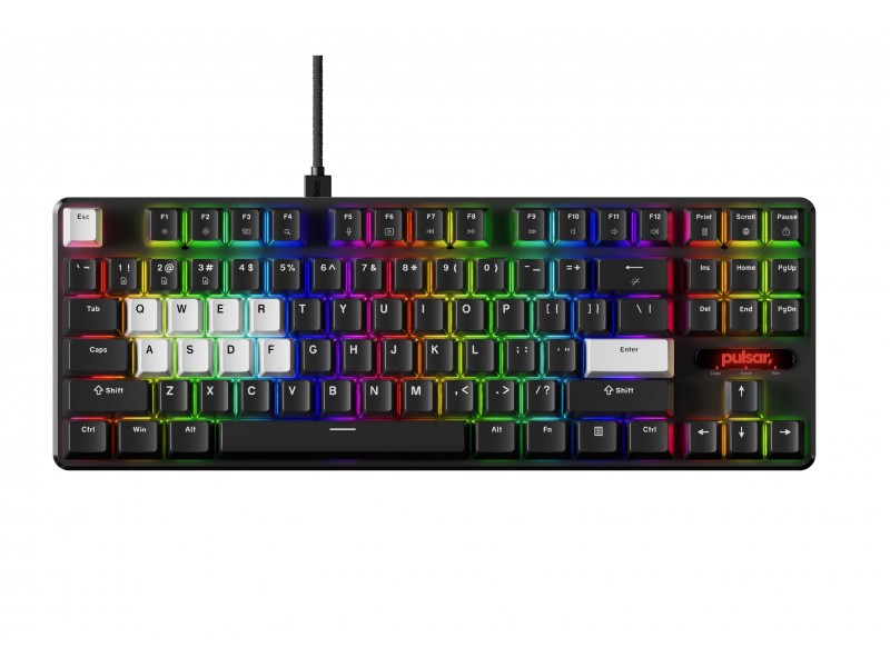 Pulsar професионална геймърска механична клавиатура Professional Gaming Mechanical Keyboard PCMK 2 HE TKL ANSI Black - 8K, Gateron Magnetic Switches [Linear]