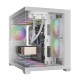 Gamdias кутия Case mATX - AURA GC10M White - 3 x 120 mm A-RGB, Tempered Glass