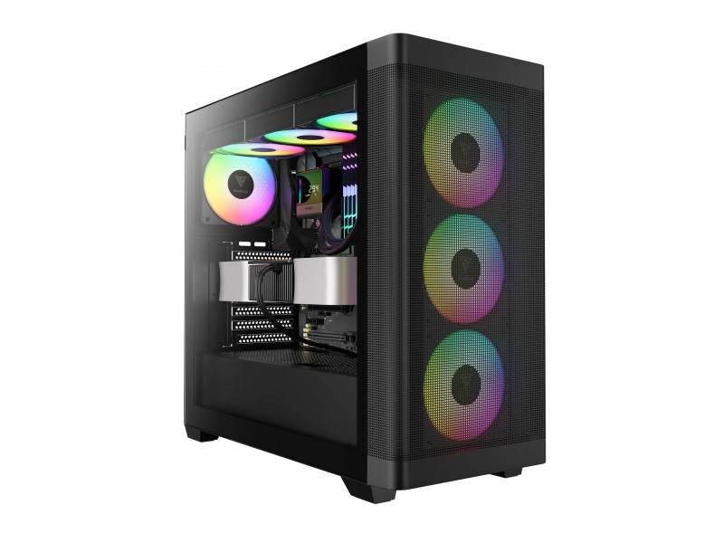 Gamdias кутия Case E-ATX - ATHENA M3 Black - USB-C, 4 x 120 mm A-RGB, Mesh, Tempered Glass