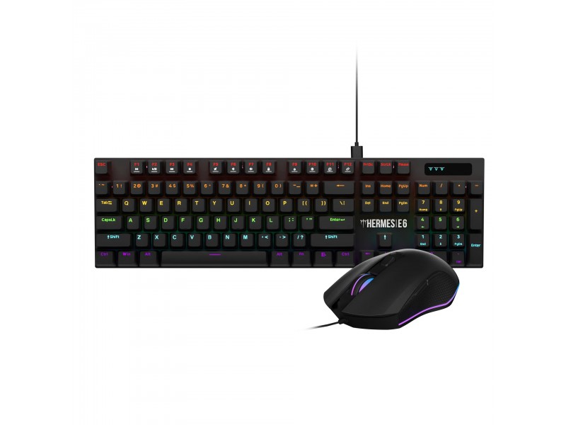 Gamdias геймърски комплект Gaming COMBO - HERMES E6 2-in-1 Combo - Mechanical Keyboard + Mouse