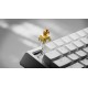 Ducky професионална геймърска механична клавиатура Professional Gaming Mechanical Keyboard One X Wireless White - Ducky AI Switches [Linear], Bluetooth, 2.4