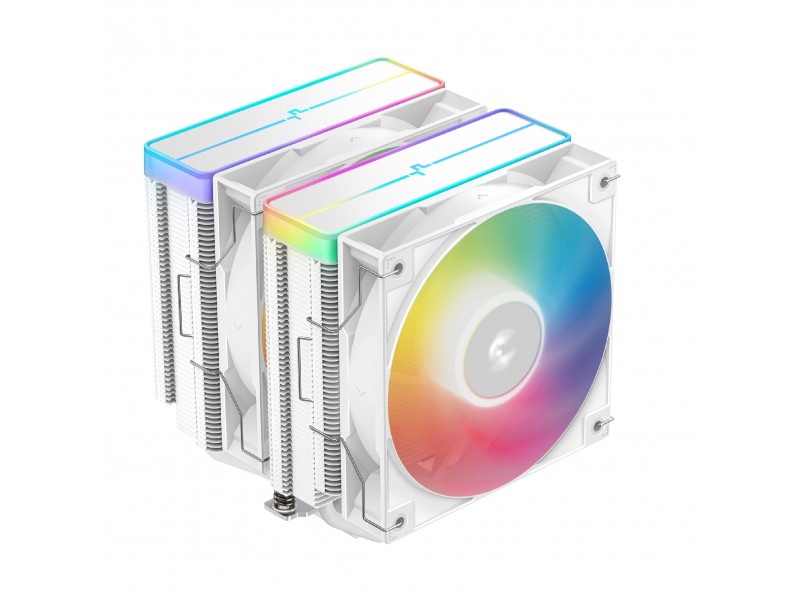DeepCool охладител CPU Cooler AG620 WH - Addressable RGB V2, Dual-Tower - LGA1700/AM5