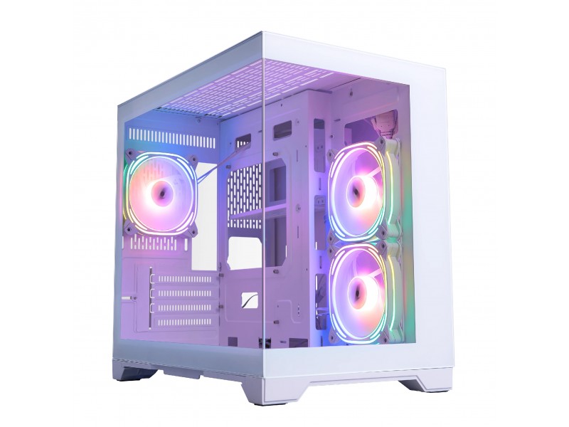 1stPlayer кутия Case mATX - MV6-TP White - 3 fans included