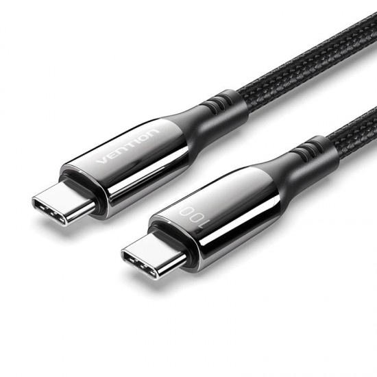 Vention кабел USB2.0 Type-C/Type-C 100W, LED display 2m - CTKBH