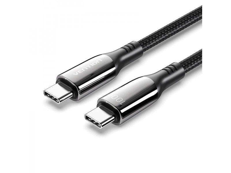 Vention кабел USB2.0 Type-C/Type-C 100W, LED display 2m - CTKBH