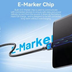 Vention кабел USB2.0 Type-C/Type-C 100W, LED display 2m - CTKBH Vention кабел USB2.0 Type-C/Type-C 100W, LED display 2m - CTKBH