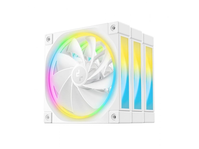DeepCool Комплект вентилатори Fan Pack 3-in-1 3x120mm - FL12R White, Reverse, Addressable RGB