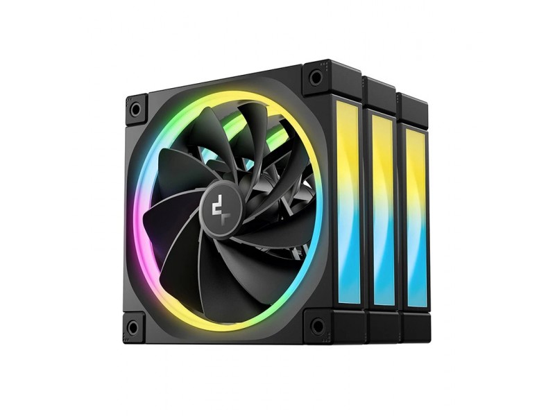 DeepCool Комплект вентилатори Fan Pack 3-in-1 3x120mm - FL12R Black, Reverse, Addressable RGB