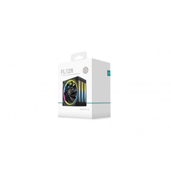 DeepCool Комплект вентилатори Fan Pack 3-in-1 3x120mm - FL12R Black, Reverse, Addressable RGB
