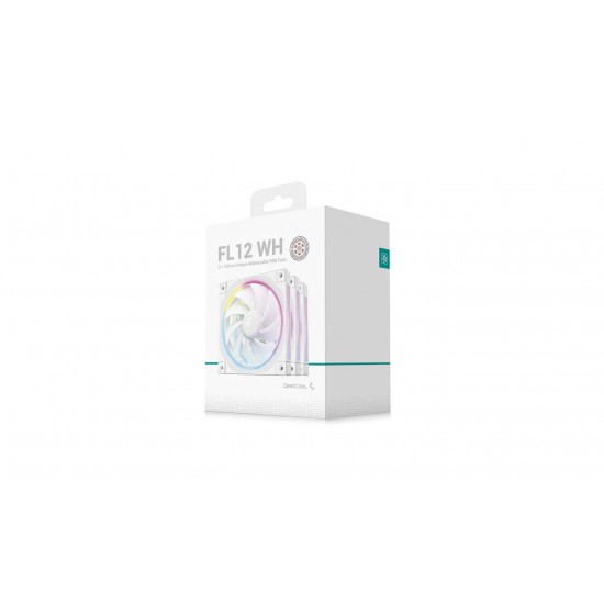DeepCool Комплект вентилатори Fan Pack 3-in-1 3x120mm - FL12 White, Addressable RGB