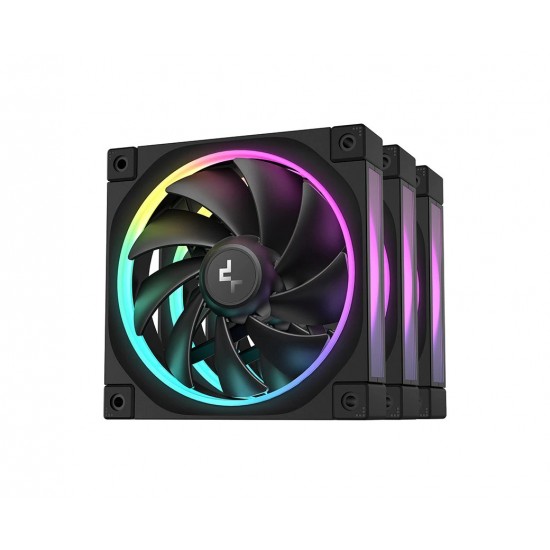 DeepCool Комплект вентилатори Fan Pack 3-in-1 3x120mm - FL12 Black, Addressable RGB