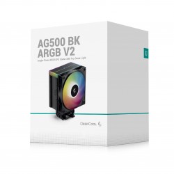 DeepCool охладител CPU Cooler AG500 BK - Addressable RGB V2 - LGA1851/AM5