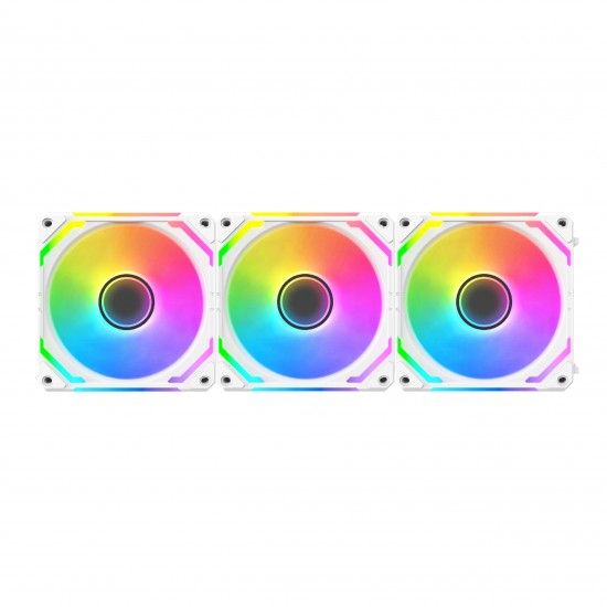 Xigmatek Комплект вентилатори Fan Pack 3-in-1 3x120mm - Starlink Ultra Arctic - Infinity Mirror, A-RGB