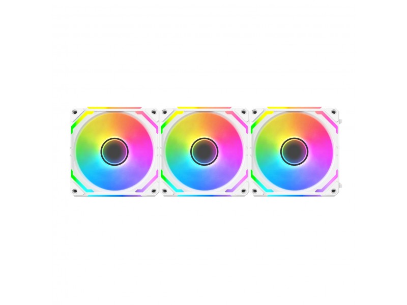 Xigmatek Комплект вентилатори Fan Pack 3-in-1 3x120mm - Starlink Ultra Arctic - Infinity Mirror, A-RGB