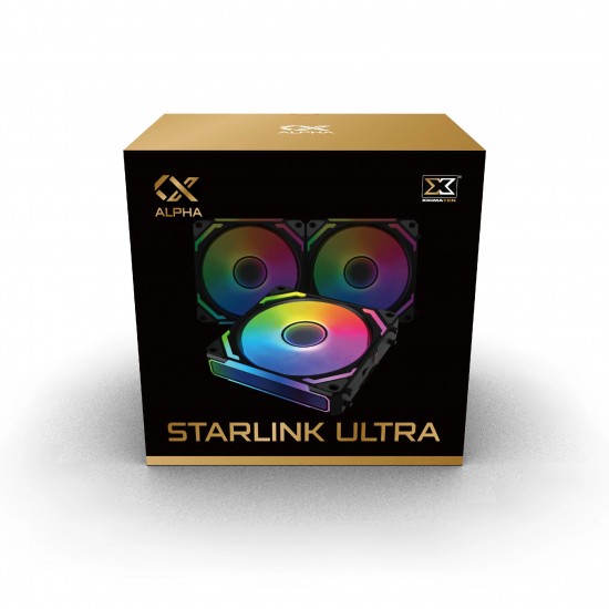 Xigmatek Комплект вентилатори Fan Pack 3-in-1 3x120mm - Starlink Ultra - Infinity Mirror, A-RGB