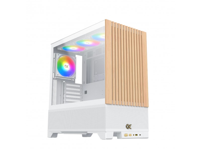 Xigmatek кутия Case EATX - Endorphin WD Arctic, Addressable RGB, Wood