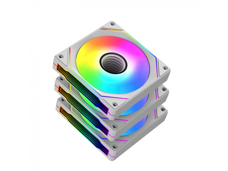 Xigmatek Комплект вентилатори Fan Pack 3-in-1 3x120mm - Infinity G20A Arctic - Infinity Mirror, A-RGB