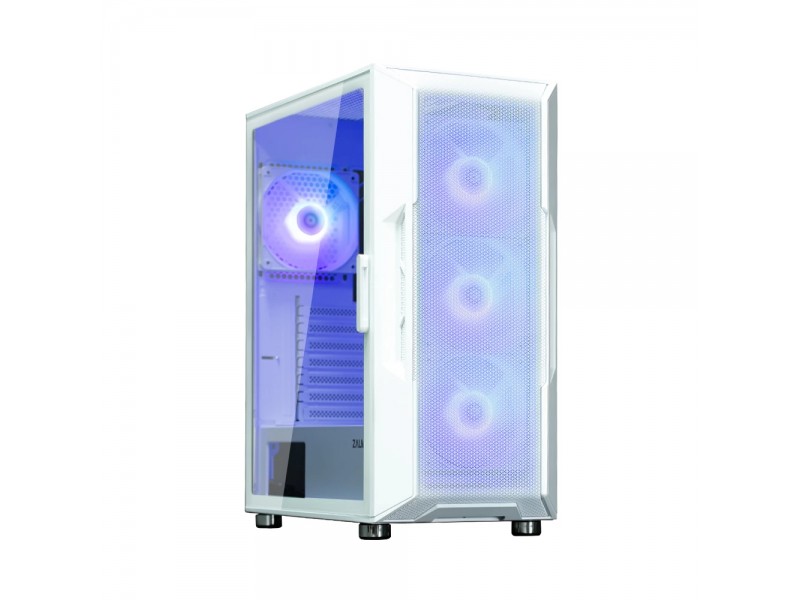 Zalman кутия Case ATX - i3 NEO ARGB White - Mesh, aRGB, Tempered Glass