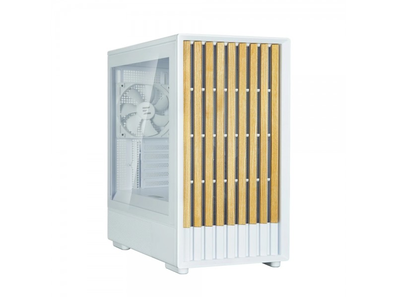 Zalman кутия Case mATX - P10 NAMU WHITE - Wood, USB-C
