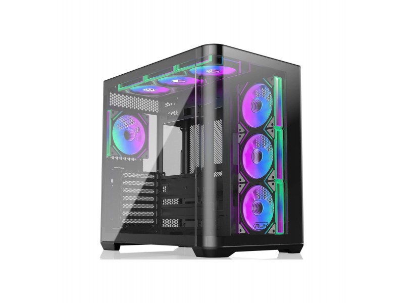 Raijintek кутия Case EATX - ATREUS BT7 Black - 7 x 120 mm Infinity Mirror ARGB Fans included