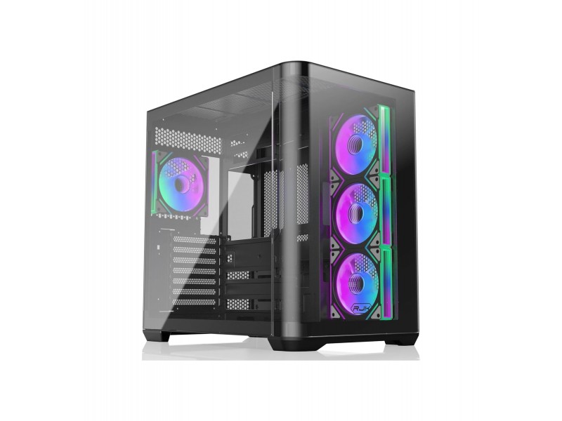 Raijintek кутия Case EATX - ATREUS BT4 Black - 4 x 120 mm Infinity Mirror ARGB Fans included