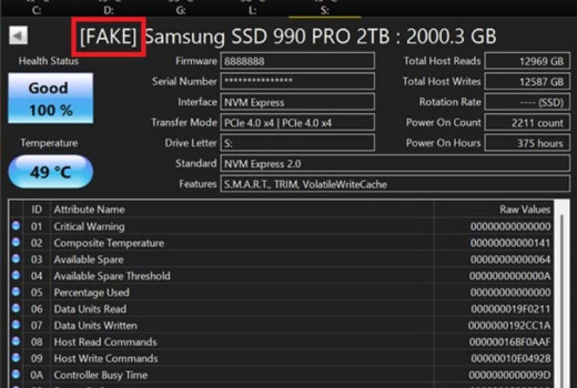 CrystalDiskInfo 9.9.0 вече засича фалшиви Samsung SSD дискове