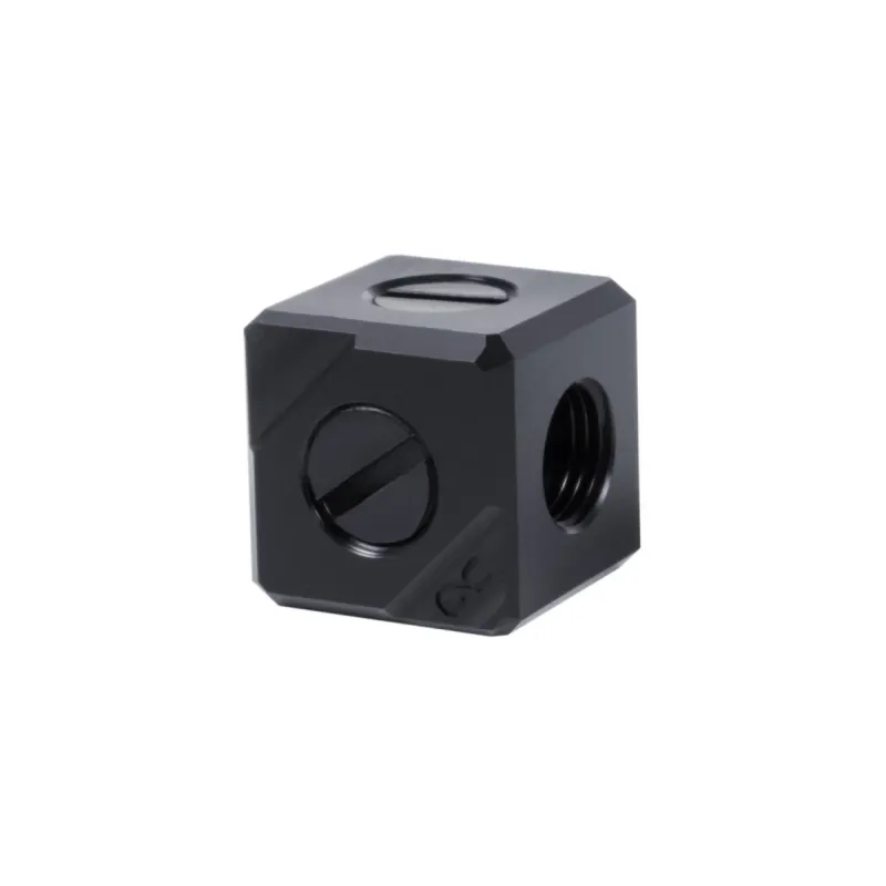 Терминал за свързване Alphacool Eiszapfen, G1/4 IT, 5 посочвен, Черен