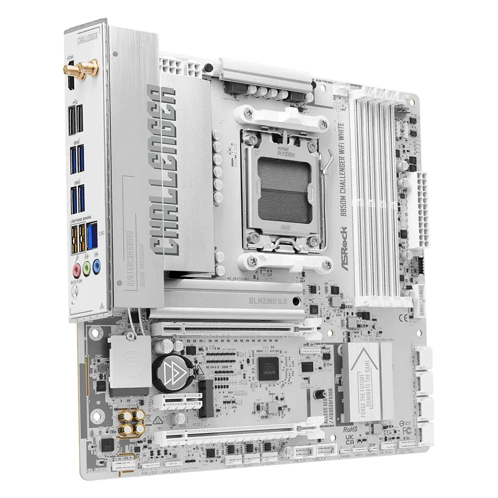 Дънна платка ASRock B850M CHALLENGER WIFI WHITE socket AM5