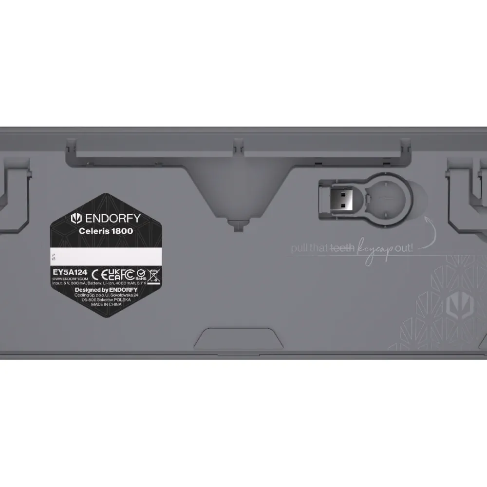 Геймърскa безжична механична клавиатура ENDORFY Celeris 1800 - Endorfy Yellow Switch - Full Size