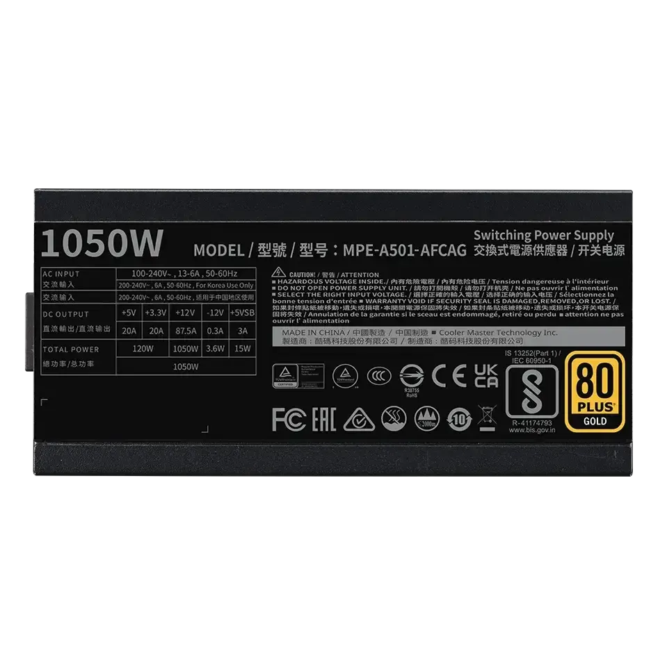 Захранващ блок Cooler Master MWE GOLD 1050W V2 ATX 3.1