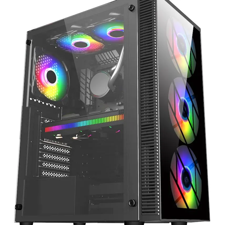 Кутия FSP CMT192 TG ATX Mid Tower, Черна