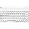 Безжична клавиатура A4tech Fstyler FBK30, Bluetooth, 2.4G, Стойка за телефон, Кирилизирана, Бяла