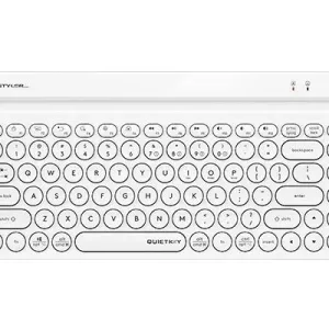 Безжична клавиатура A4tech Fstyler FBK30, Bluetooth, 2.4G, Стойка за телефон, Кирилизирана, Бяла