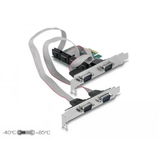 Карта за разширение на слотове Delock, PCI Express Card към 4 x Serial RS-232 Карта за разширение на слотове Delock, PCI Express Card към 4 x Serial RS-232