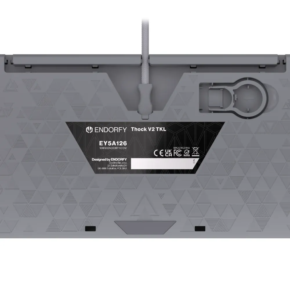 Endorfy механична клавиатура Thock V2 TKL, PBT, Endorfy Red switch, US Layout