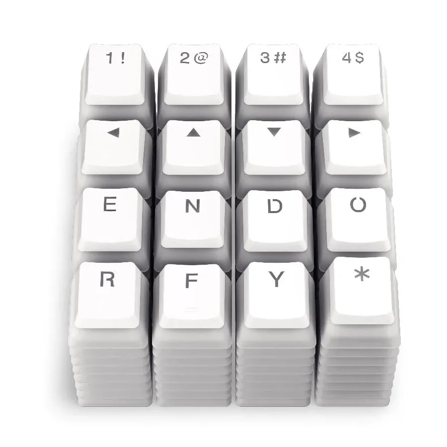 Капачки за механична клавиатура ENDORFY - 104 бр PBT, US Layout, Onyx White
