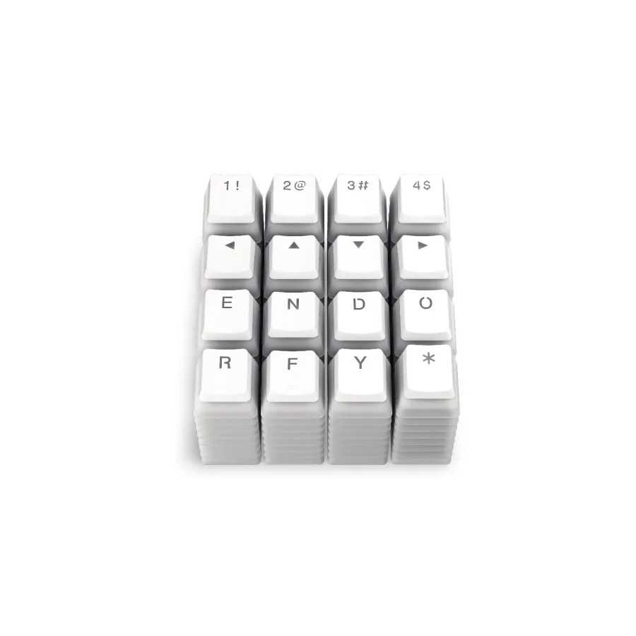 Капачки за механична клавиатура ENDORFY - 104 бр PBT, US Layout, Onyx White