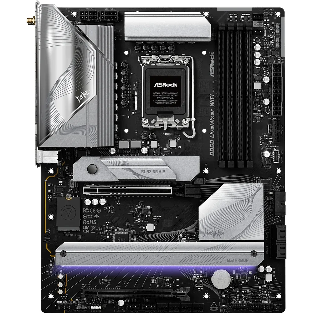 Дънна платка ASRock B860 LiveMixer WIFI 6E, LGA 1851