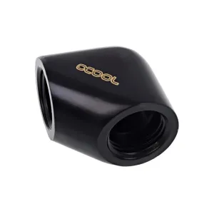 L-конектор Alphacool Eiszapfen, G1/4 AG вътрешна резба G1/4 IG, Черен мат