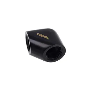 L-конектор Alphacool Eiszapfen, G1/4 AG вътрешна резба G1/4 IG, Черен мат