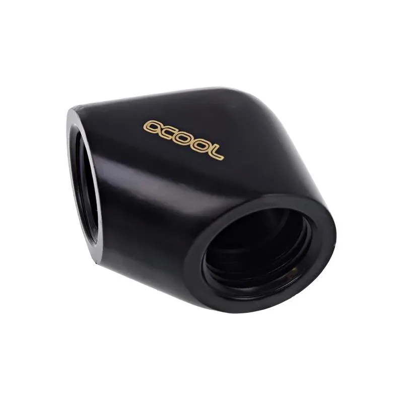 L-конектор Alphacool Eiszapfen, G1/4 AG вътрешна резба G1/4 IG, Черен мат