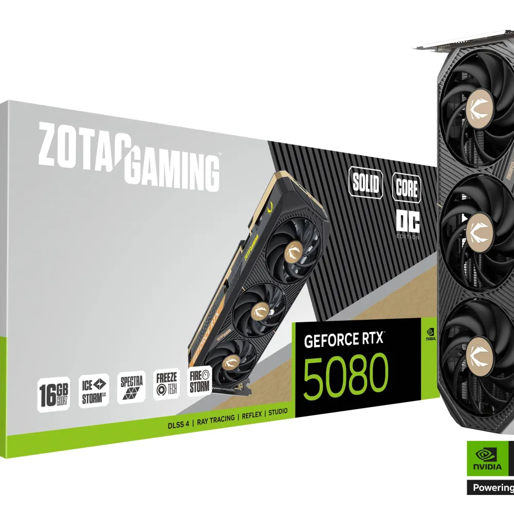 Видео карта ZOTAC GAMING RTX 5080 Solid Core OC 16GB GDDR7