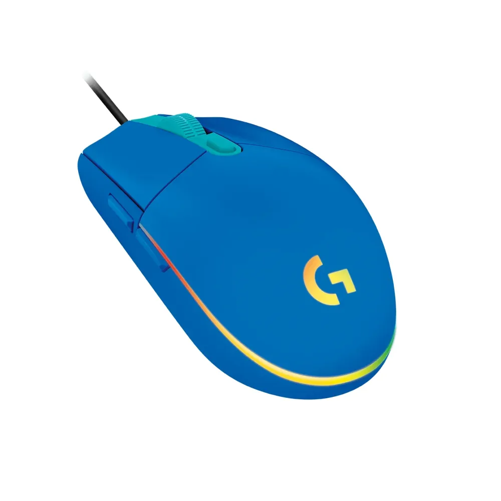 Геймърска мишка Logitech G102 LightSync, RGB, Оптична, Жична, USB, Син Геймърска мишка Logitech G102 LightSync, RGB, Оптична, Жична, USB, Син
